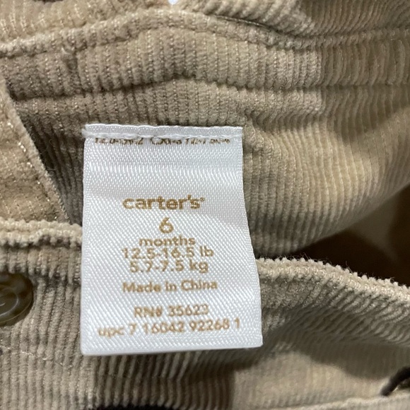 Carters teddy bear corduroy overalls size 6 months - Picture 4 of 4